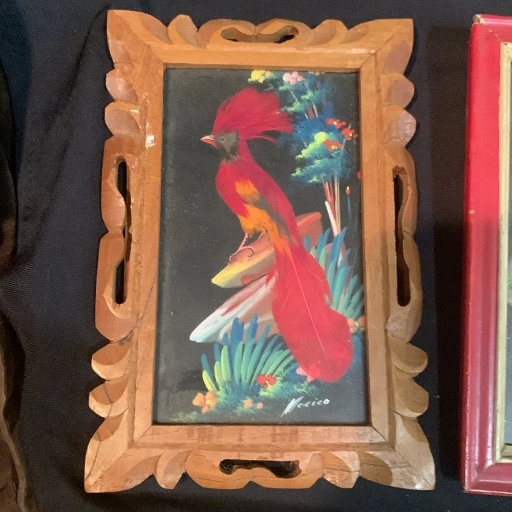Vintage Mexican Feather Craft (3) - Picture 2 of 8